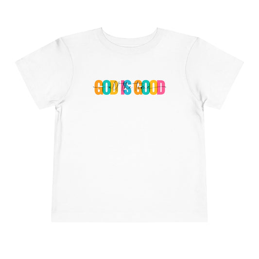 Colorful "God Is Good" Toddler Tee