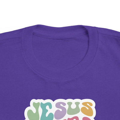 "Jesus Loves You" Retro Pastel Faith Toddler Tee