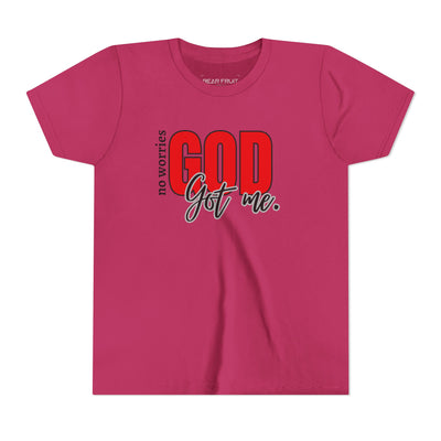 "No Worries, GOD Got Me." Christian Youth Tee
