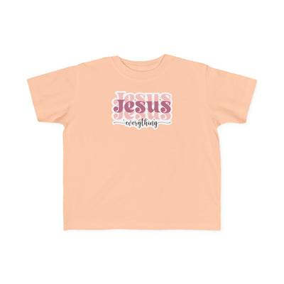 "Jesus Everything" Pink Retro Faith Kids Shirt