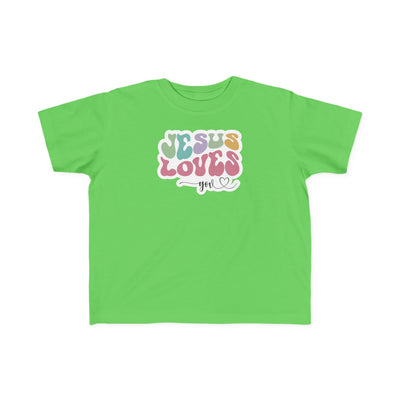 "Jesus Loves You" Retro Pastel Faith Toddler Tee
