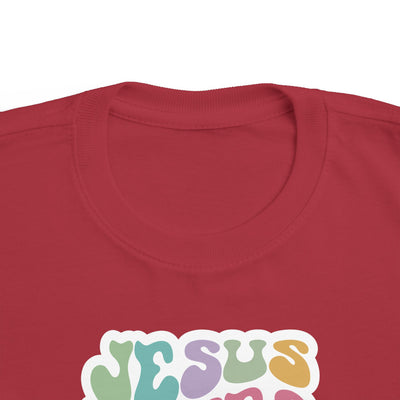 "Jesus Loves You" Retro Pastel Faith Toddler Tee