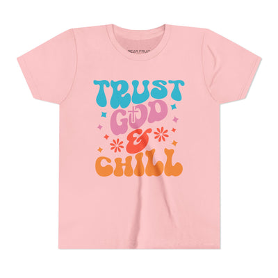 "Trust God & Chill" Retro Faith Graphic Youth Tee