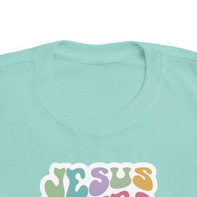 "Jesus Loves You" Retro Pastel Faith Toddler Tee
