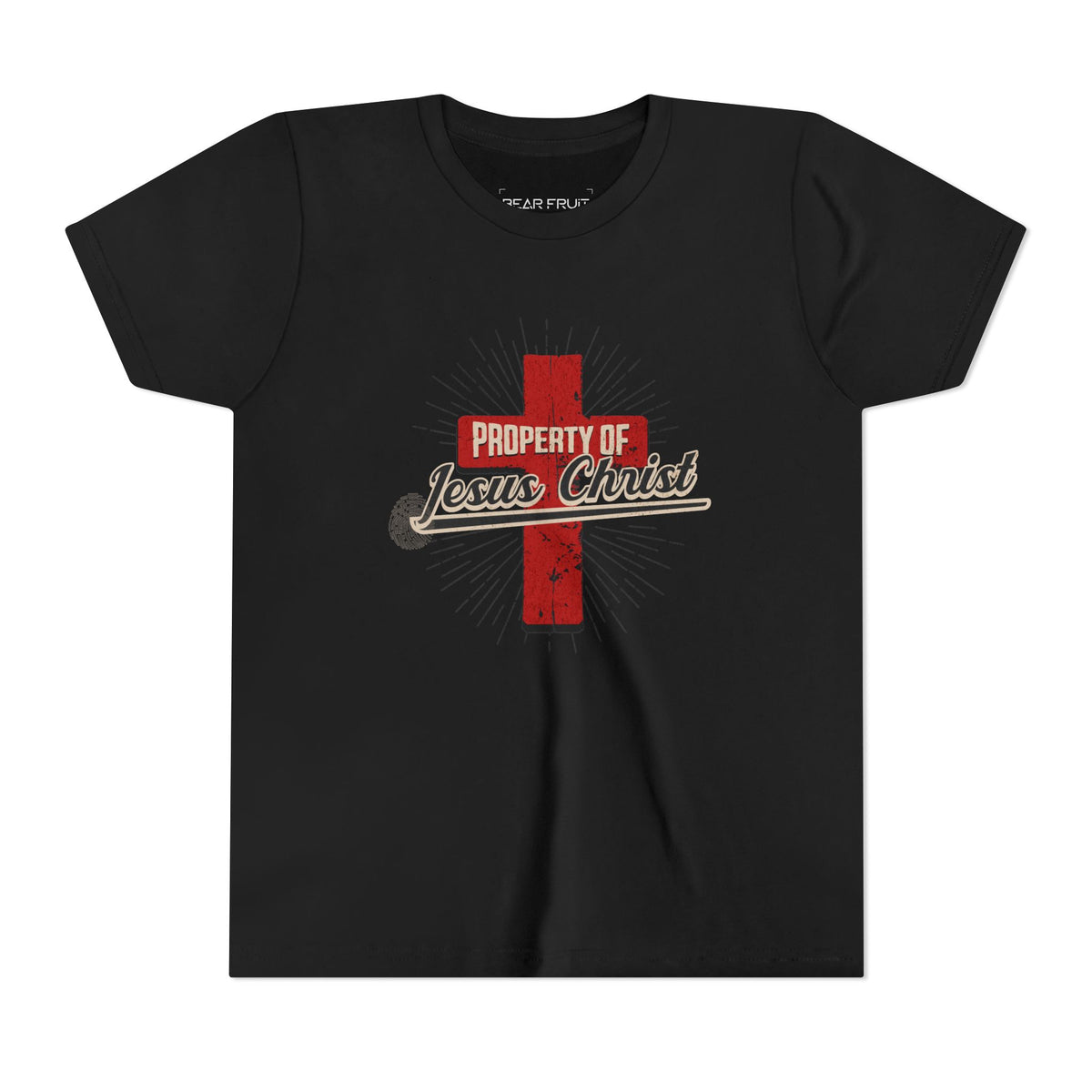 "Property of Jesus Christ" Cross Christian Youth Tee