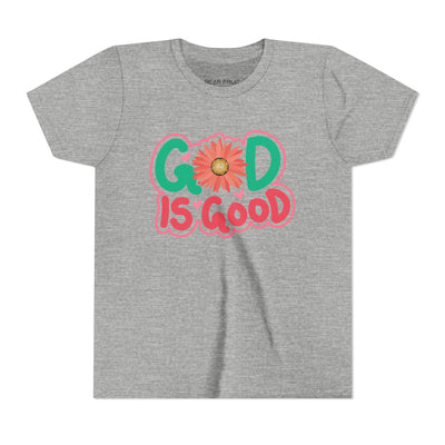 "God Is Good" Floral Faith Youth Tee