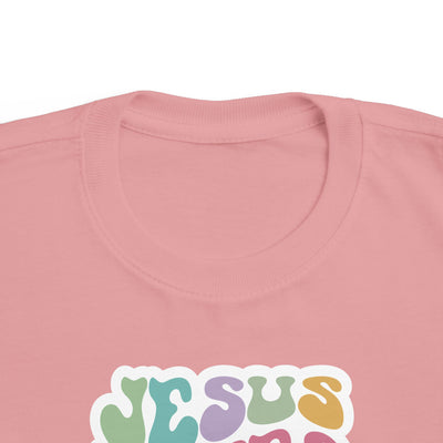 "Jesus Loves You" Retro Pastel Faith Toddler Tee