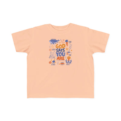 "God Says You Are" Christian Kids Shirt (Ocean Animals)