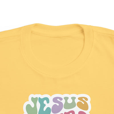 "Jesus Loves You" Retro Pastel Faith Toddler Tee