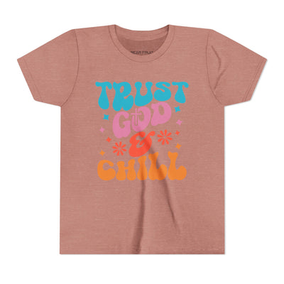 "Trust God & Chill" Retro Faith Graphic Youth Tee