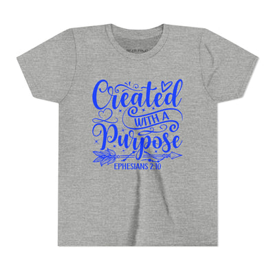 "Created With A Purpose" Ephesians 2:10 Inspirational Christian Youth Shirt
