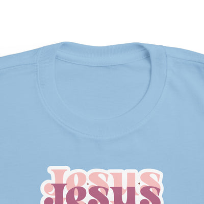 "Jesus Everything" Pink Retro Faith Kids Shirt