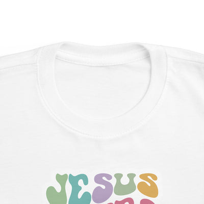"Jesus Loves You" Retro Pastel Faith Toddler Tee