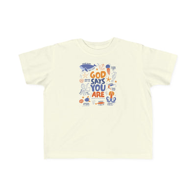 "God Says You Are" Christian Kids Shirt (Ocean Animals)