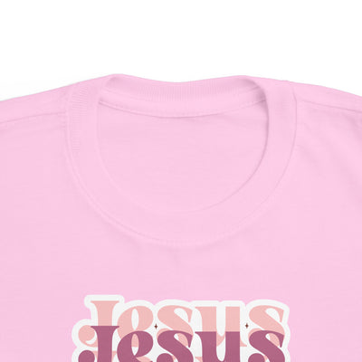 "Jesus Everything" Pink Retro Faith Kids Shirt