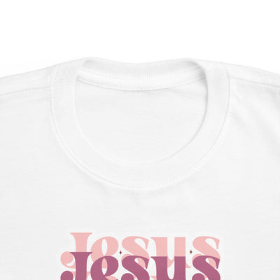 "Jesus Everything" Pink Retro Faith Kids Shirt