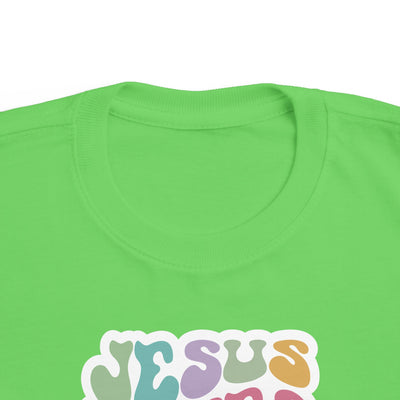 "Jesus Loves You" Retro Pastel Faith Toddler Tee