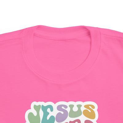 "Jesus Loves You" Retro Pastel Faith Toddler Tee