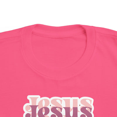 "Jesus Everything" Pink Retro Faith Kids Shirt