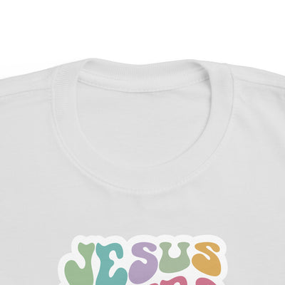 "Jesus Loves You" Retro Pastel Faith Toddler Tee