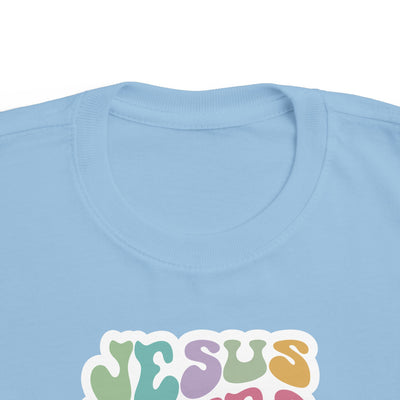 "Jesus Loves You" Retro Pastel Faith Toddler Tee