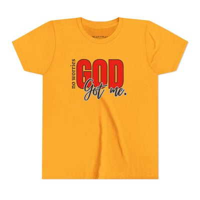 "No Worries, GOD Got Me." Christian Youth Tee