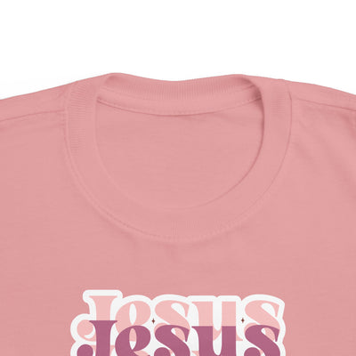 "Jesus Everything" Pink Retro Faith Kids Shirt
