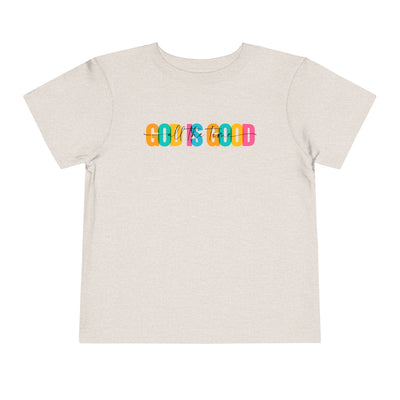 Colorful "God Is Good" Toddler Tee