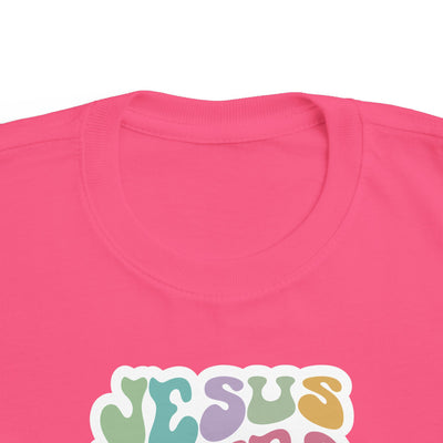 "Jesus Loves You" Retro Pastel Faith Toddler Tee