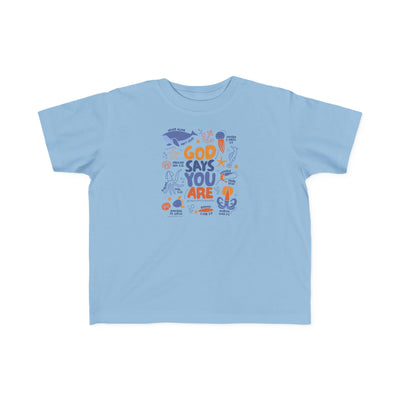 "God Says You Are" Christian Kids Shirt (Ocean Animals)