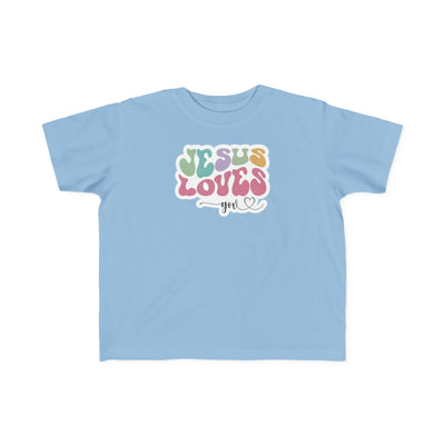 "Jesus Loves You" Retro Pastel Faith Toddler Tee