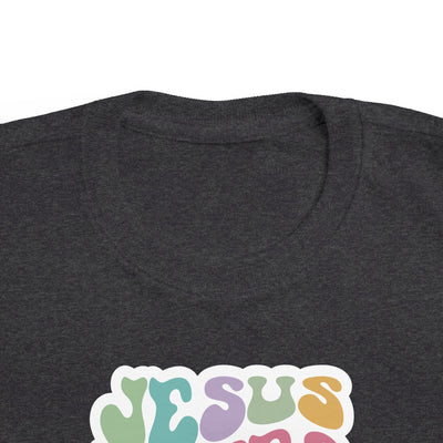 "Jesus Loves You" Retro Pastel Faith Toddler Tee