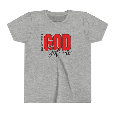 "No Worries, GOD Got Me." Christian Youth Tee