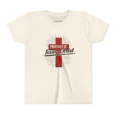 "Property of Jesus Christ" Cross Christian Youth Tee