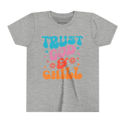 "Trust God & Chill" Retro Faith Graphic Youth Tee