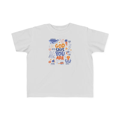 "God Says You Are" Christian Kids Shirt (Ocean Animals)