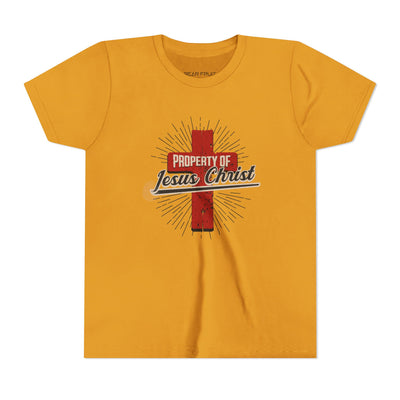 "Property of Jesus Christ" Cross Christian Youth Tee