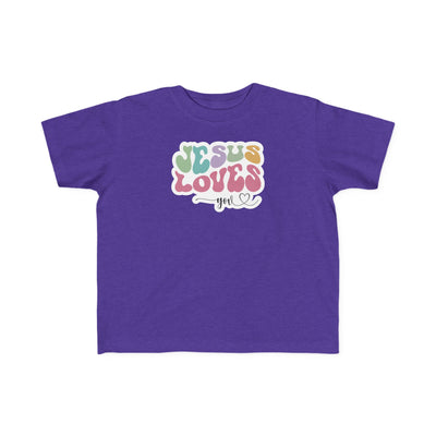 "Jesus Loves You" Retro Pastel Faith Toddler Tee