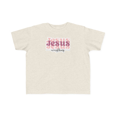 "Jesus Everything" Pink Retro Faith Kids Shirt