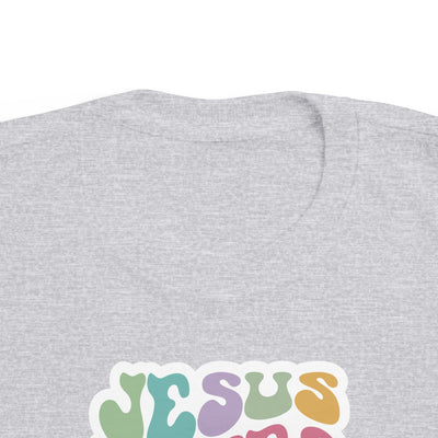 "Jesus Loves You" Retro Pastel Faith Toddler Tee