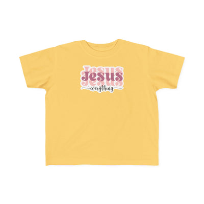 "Jesus Everything" Pink Retro Faith Kids Shirt