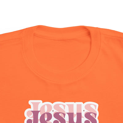 "Jesus Everything" Pink Retro Faith Kids Shirt