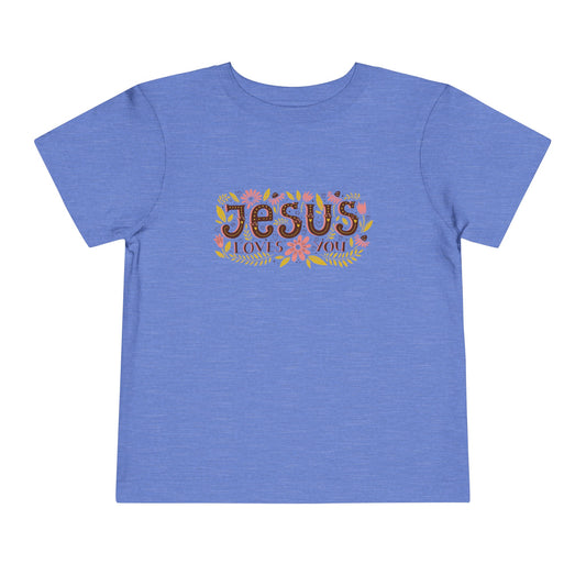 "Jesus Loves You" Toddler Short Sleeve Tee