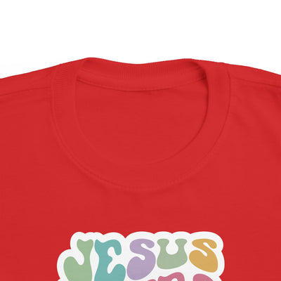 "Jesus Loves You" Retro Pastel Faith Toddler Tee