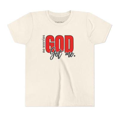 "No Worries, GOD Got Me." Christian Youth Tee