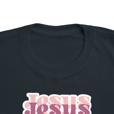"Jesus Everything" Pink Retro Faith Kids Shirt