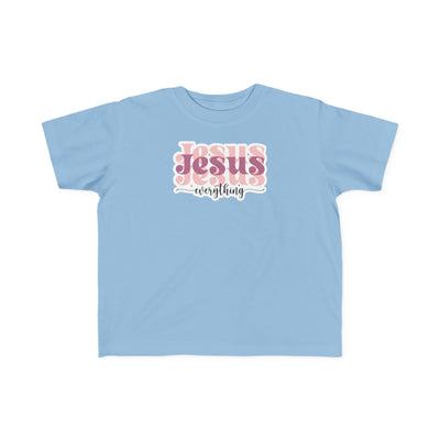 "Jesus Everything" Pink Retro Faith Kids Shirt