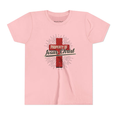 "Property of Jesus Christ" Cross Christian Youth Tee