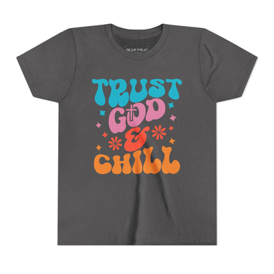 "Trust God & Chill" Retro Faith Graphic Youth Tee