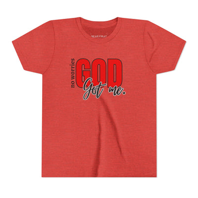 "No Worries, GOD Got Me." Christian Youth Tee